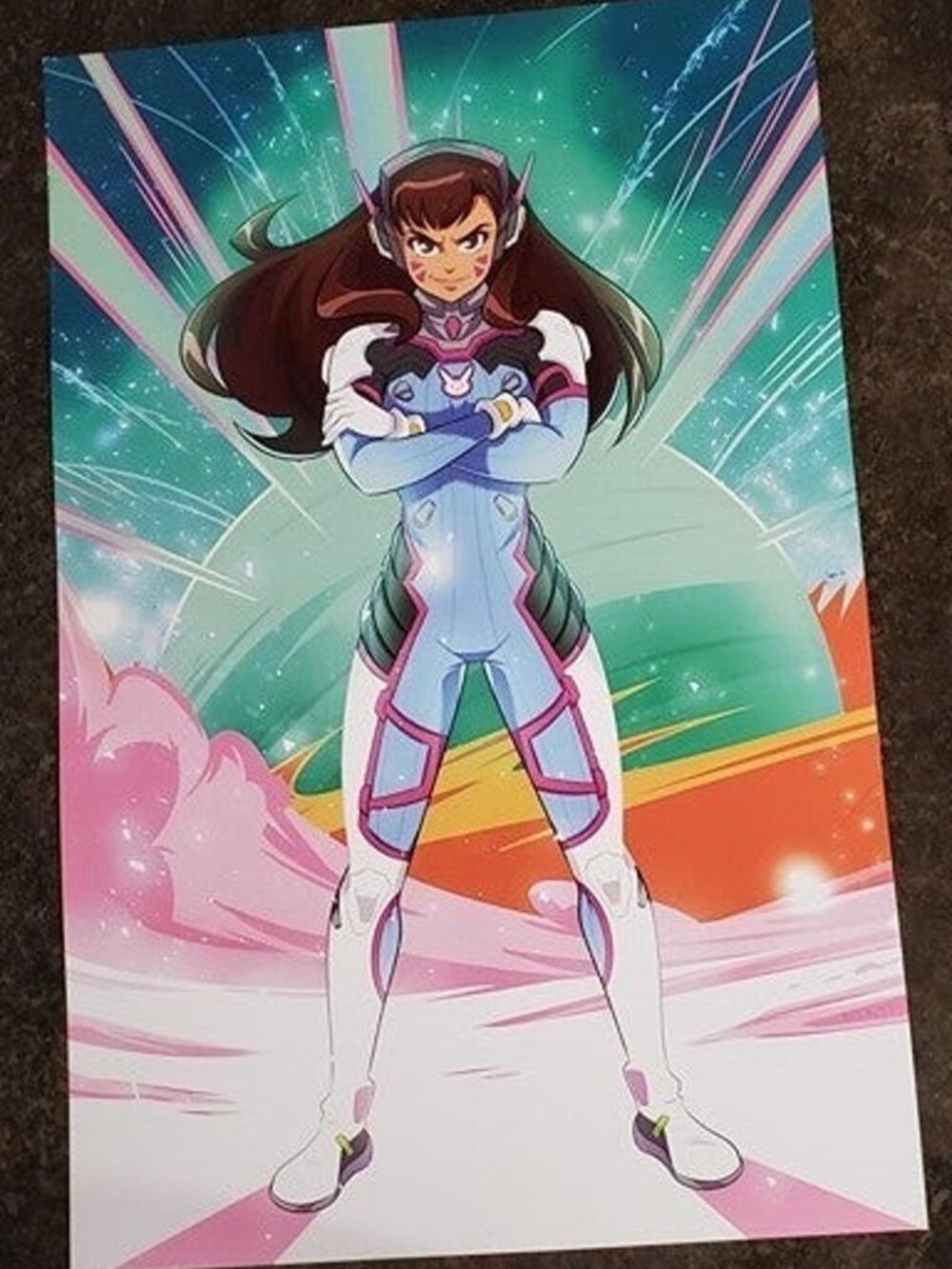 Blizzard Overwatch D.Va Art Print 11in Width 17in Length